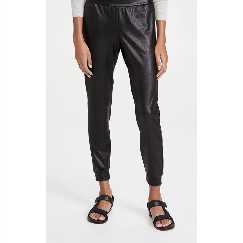 Faux Leather Joggers